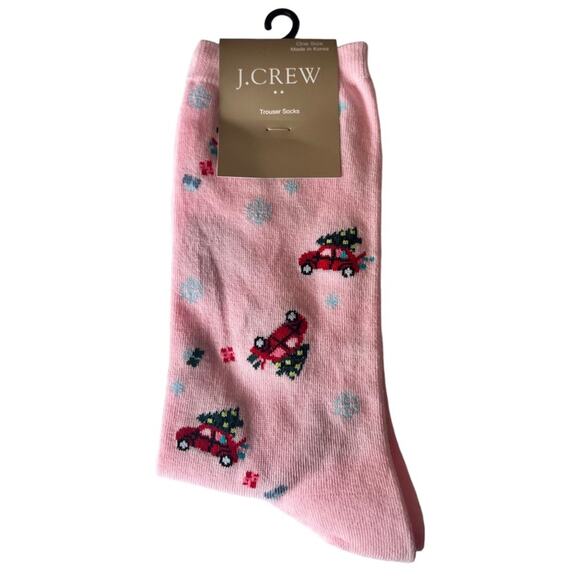 J.Crew Women's Christmas Holiday Theme style Trouser Socks One Size NWT - Picture 1 of 6